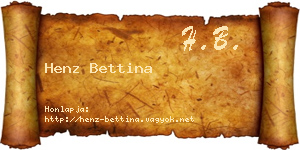 Henz Bettina névjegykártya