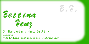 bettina henz business card
